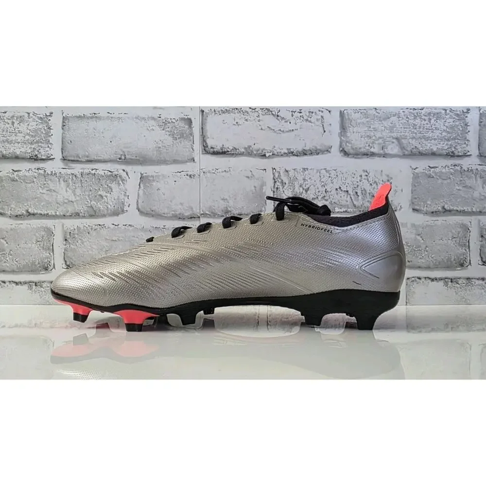 Adidas Predator League FG Men's Size 9.5 Platinum Metallic Soccer Cleats IF6349